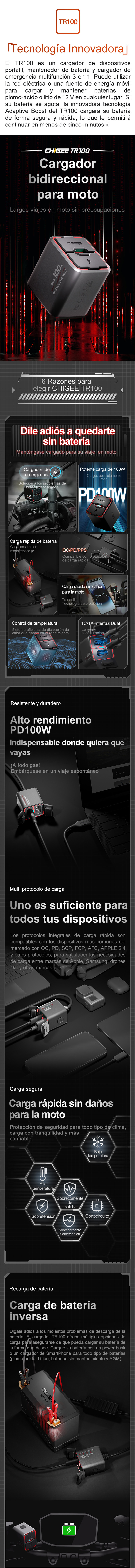 Cargador Chigee TR100