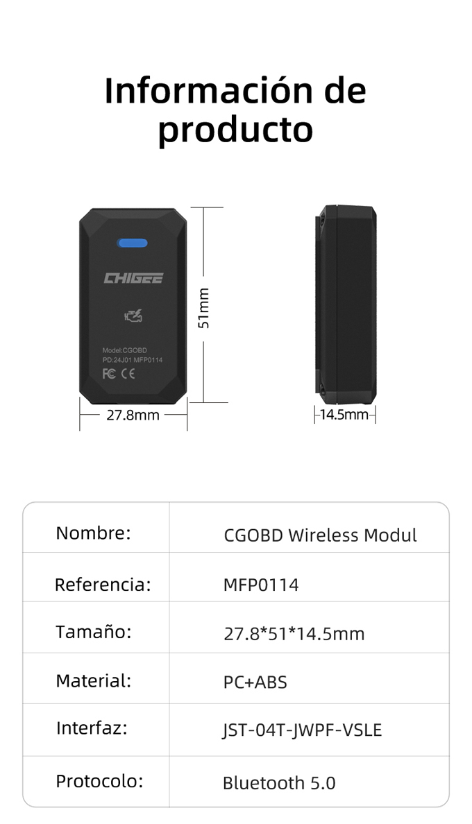 CHIGEE MODULO DE DATOS OBD